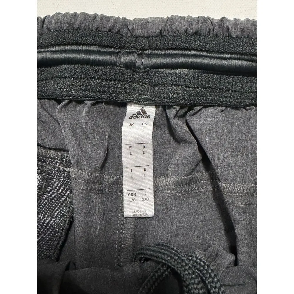 Adidas Men’s Elevated Wind Pants – FT2650 – Dark Grey Heather Large